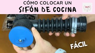 ¿Cómo colocar un SIFÓN FLEXIBLE de COCINA  EXTRA FÁCIL [upl. by Antons793]