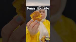 Smash potato  Home made smash potatoes youtubeshorts viralshort [upl. by Lumbard]