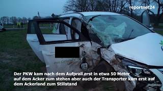 Hubschraubereinsatz  Unfall bei Neustadt Dosse OT Roddahn forderte Schwerverletzte [upl. by Eirene494]