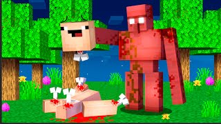 NO SIGAS al GOLEM DE SANGRE en MINECRAFT 😨💀💥 BEBÉ NOOB MINECRAFT PERO [upl. by Dalston601]