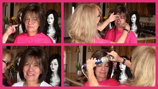 How to Trim Pageboy Wig Bangs  Shown on Sabrina Wig and Marina Wig Godivas Secret Wigs Videos [upl. by Norrehc]