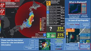 M74 Earthquake in Japan Off Fukushima Prefecture [upl. by Hurlee]