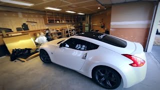 Wrapping a 370zs roof in Gloss Blvck [upl. by Yeliab]