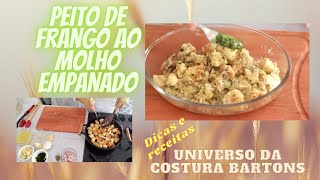 Receita de peito de frango ao molho empanado [upl. by Neffirg]