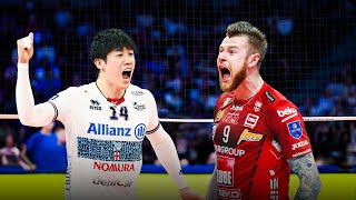 Yuki Ishikawa vs Ivan Zaytsev  Milano vs Lube  Superlega 2023 [upl. by Burnie239]