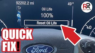 Reset Oil Life Required Reminder Ford Transit Connect [upl. by Nomra]