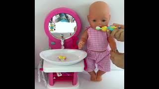 Baby Born Baby Dolls Bedroom Set up Baby Born Brush Teeth and Bedtime babydoll babyborndoll [upl. by Ummersen792]