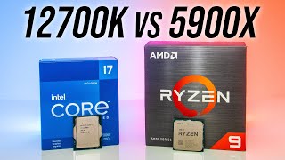 Intel i712700K vs Ryzen 9 5900X  Best 12 Core CPU [upl. by Milks]