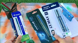 PILOT V7 Pen Vs Luxor Schneider LX MAX  Uni ball AIR  Reynolds TRIMAX  Finding The Best Pilot Pen [upl. by Roddie369]