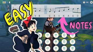 【EASY】A Town With An Ocean View  Genshin Impact Lyre with NOTES  Tutorial [upl. by Turner]