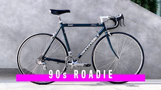 saving a 90s cannondale  vintage road bike build amp restoration [upl. by Aicilic]