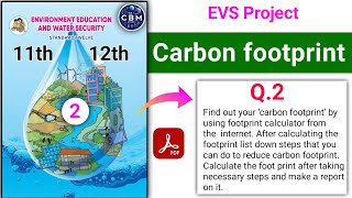 carbon footprint project 12th class  evs project class 12  evs journal assignment class 12  book [upl. by Lichtenfeld]