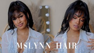 Detailed 360 Wig Updo With Bangs Featuring Mslynn Hair 360 Wigs [upl. by Ardnua]