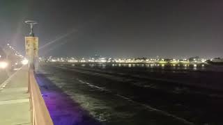 Prakasam Barrage Night view vijayawada krishnariverchennaitravellers naturelovers natureandhra [upl. by Downey]