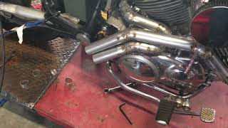 Virago 1100 Bobber exhaust [upl. by Demakis]