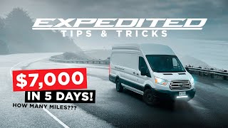 OTR Expediting 7000 in 5 days  Tips amp Tricks  Cargo Van  Transit  Sprinter Van  EXPEDITED [upl. by Jeannette]