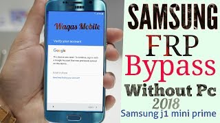 Samsung j1 mini prime Frp bypass Without Pc 1000 Working j106fj106h 2018 by waqas mobile [upl. by Parrisch]