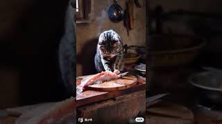 After fishing cook delicious dishes from the fishing results🐟crdouyinid in videoshorts cat [upl. by Eessac322]