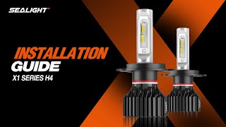 How to Install H49003 LED Headlight Bulbs  SEALIGHT X1 Series [upl. by Tnek]