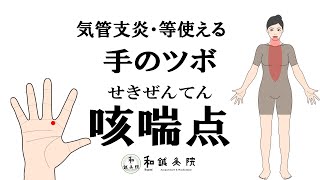 気管支炎等に使える手の『ツボ』気管支炎・喘息・神経性頭痛等 咳喘点 和鍼灸院 音声 [upl. by Haliak]