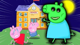 Scary Zombie Mommy Pig Visits Peppa Pig School  Horror Peppa Pig Animation [upl. by Ulland]