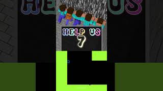 HELP Herobrine And His Friends Stop The Wall  Blue Bouncing Square [upl. by Aerdnat]