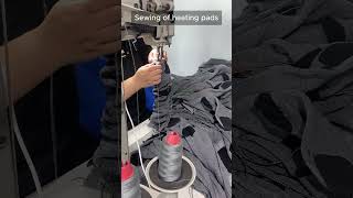 Sewing heating pads on socks in progress electrotec jacket factory heatedpad manufacturing [upl. by Kipp]