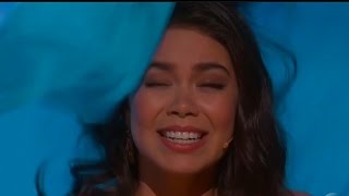 Moana Star Auli’i Cravalho Gets Hit In The Head During 2017 Oscars Performance quotHow Far Ill Goquot [upl. by Ahsek]