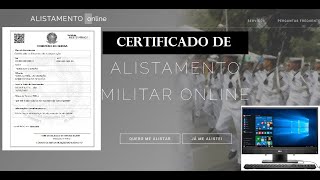 Como Imprimir o Certificado de alistamento Militar ONLINE [upl. by Timmy]