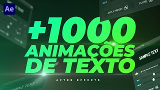 1000 ANIMAÇÕES DE TEXTO PARA AFTER EFFECTS DOWNLOAD [upl. by Odessa]