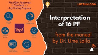 Interpretation of 16 Personality Factors16 PF [upl. by Gathard]