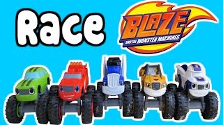 BLAZE AND THE MONSTER MACHINES Race with Blaze Stripes Crusher from Blaze and the Monster Machines [upl. by Elleneg]