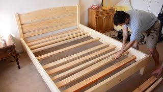 Building a queen size bed from 2x4 lumber [upl. by Llener]