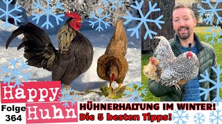 Hühner im Winter Die 5 besten Tipps von Heizen im Hühnerstall bis Fütterung HAPPY HUHN Folge 364 [upl. by Araet]