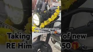 Taking delivery RoyalEnfield Himalayan 450 tubeless tire himalayan450 tubelesstyre royalenfield [upl. by Joanna]