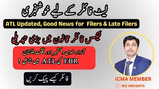 FBR ATL Updated Good News for Filers amp Late Filers  Late Filer to Active Filer [upl. by Mcclees]