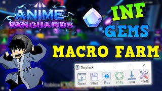 Anime Vanguards How To AutoFarm Gems Traits Overnight FREE MACRO TUTORIAL [upl. by Fantasia140]