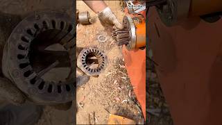 The process of removing copper from the rotors of motors tools recycling shorts [upl. by Wolfgram]