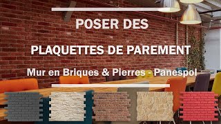 Comment Poser Des PLAQUETTES de Parement Intérieur PANESPOL  Mur en Briques  Mur Imitation Pierre [upl. by Corny]