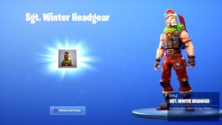 New SGT WINTER quotReindeer Llamaquot HEADGEAR in Fortnite [upl. by Nerradal]