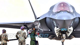 F35B Lightning II Aircraft Hot Pit Refueling • US Marine Corps [upl. by Pell]