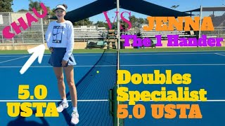 Women Tennis  Chau vs Jenna the One Hander  With Match Recap [upl. by Yklam958]