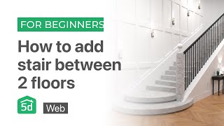 How to add stair between 2nd floors  WEB platform  Planner 5d tutorial for beginners [upl. by Anny894]