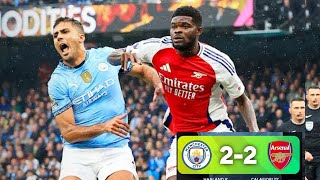 THOMAS PARTEY FANTASTIC PERFORMANCE IN MAN CITY 22 ARSENAL PASSES RECOVERIES DUELS DEFENSE [upl. by Mashe]