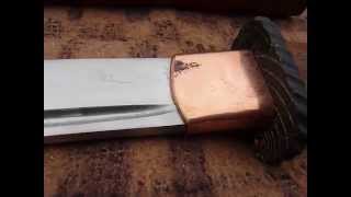 TANTO san mai mokume engraved cuba info roseckyknivesseznamcz [upl. by Nohtanoj]