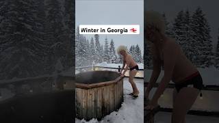 WINTER IN GEORGIA Not what you expected 🇬🇪 GeorgiaTravel Travel swaneti sauna [upl. by Ecneps]