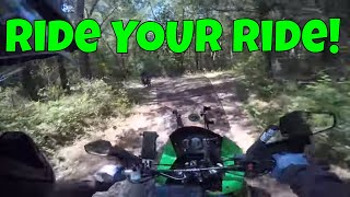 Still learning to ride a KLR 650 off road Ride YOUR ride [upl. by Ev]