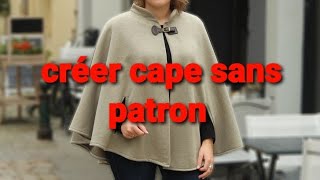 Tuto Couture  Comment couper et créer ta cape sans patron [upl. by Storer]