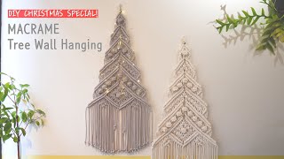 DIY TUTORIAL  Macrame Christmas Tree Wall Hanging  마크라메 크리스마스 트리 월행잉 만들기 [upl. by Dudley]