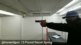 Recoil management  Testing out a 13 pound recoil spring  Glock 34 Gen 5 MOS  USPSA  Grip [upl. by Redd]